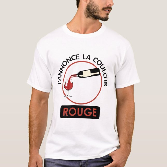 Camiseta annonce couleur vin rouge alcool humour tenir tien (Anverso)