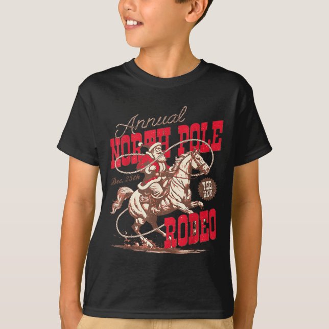 Camiseta Annual North Le Rodeo Cowboy Santa Howdy Christmas (Anverso)
