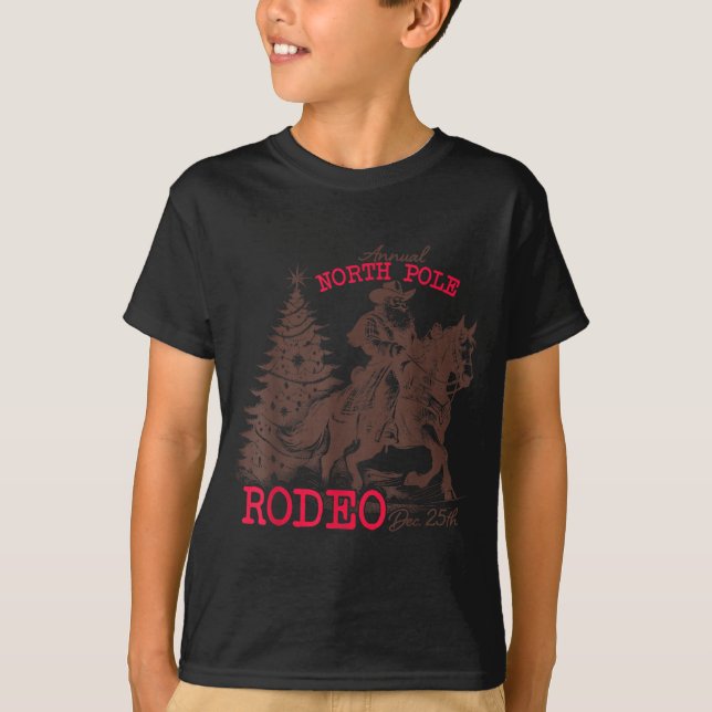 Camiseta Annual North Le Rodeo Santa Western Cowboy Christm (Anverso)