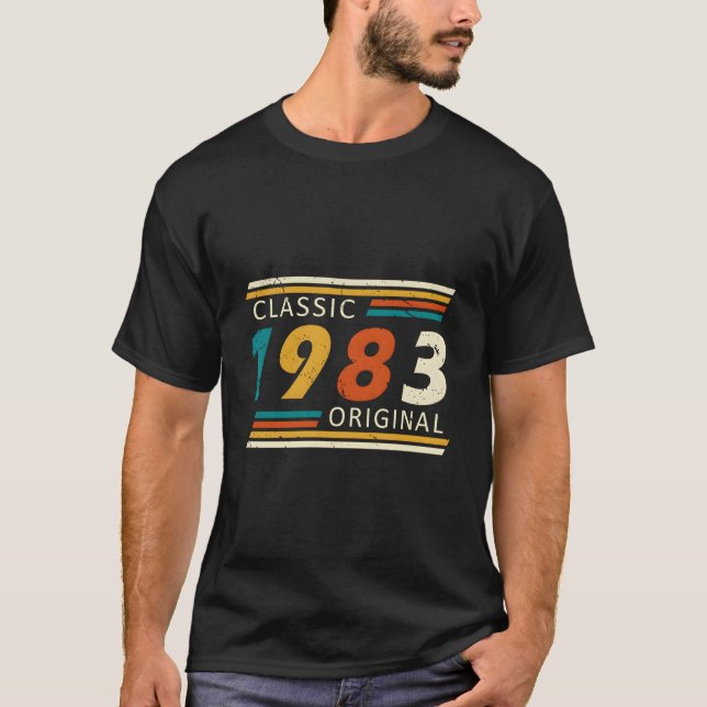 Camiseta Año 1983 Original Antiguo Escolar (Anverso)