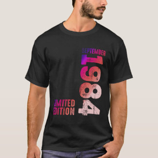Camiseta Año 1984 Mes De Septiembre De 1984 Retro 1984 Vint