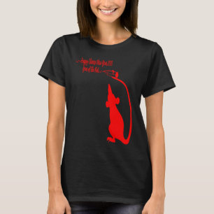 Camiseta Año 2020 De La RAT Feliz Noche Lunar Zodiaco Chino