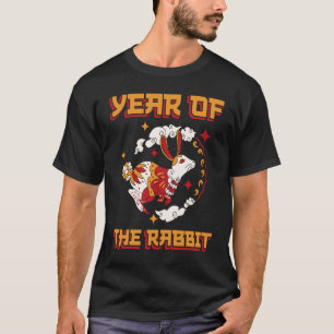 Camiseta Año 2023 del conejo gato zodíaco chino Año Nuevo
