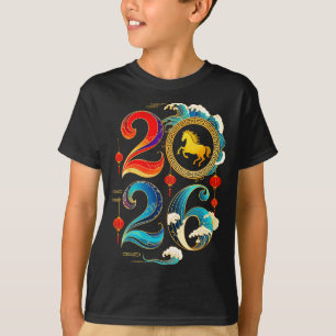 Camiseta Año 2026 del Caballo Año Nuevo Lunar Chino 2026