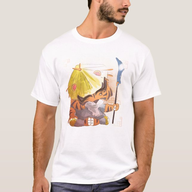 Camiseta Año acuarela del tigre, Samurai (Anverso)