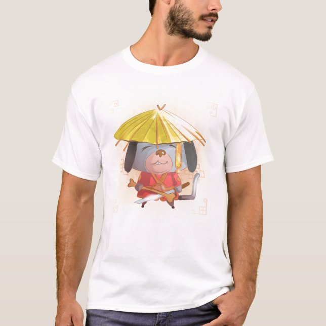 Camiseta Año acuático del perro, Samurai (Anverso)