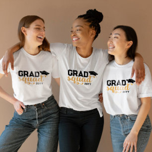 Camiseta Año adicional de la graduación negra amarilla