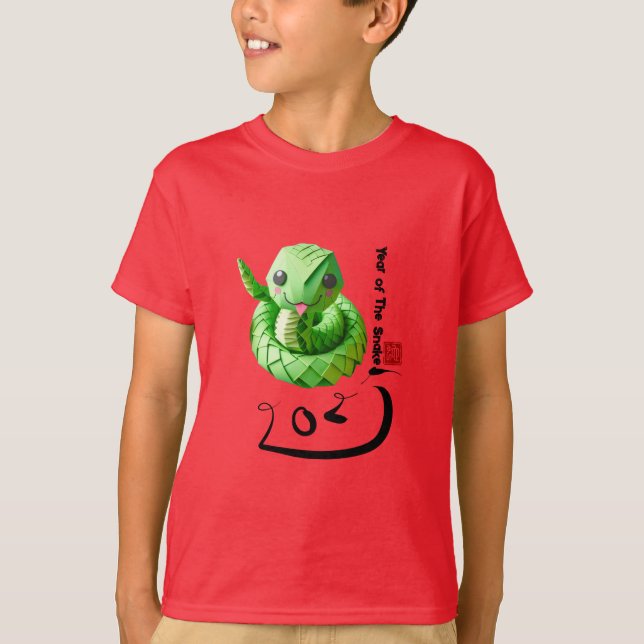 Camiseta Año chino de la serpiente 2025 niños T (Anverso)