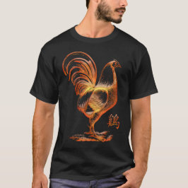 Camiseta Año chino del gallo del fuego