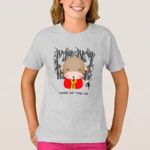 Camiseta Año Chino del Ox Pequeño y pequeño Ox