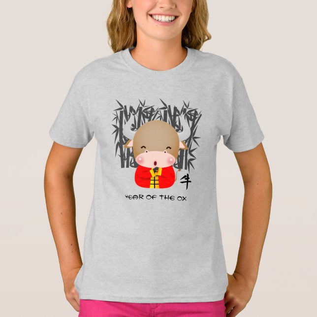 Camiseta Año Chino del Oxi | Pequeño Ox (Anverso)