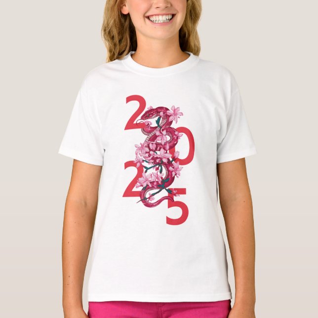 Camiseta Año Cuto De La Serpiente 2025 | Serpiente zodiaca  (Anverso)
