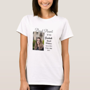 Camiseta año de clase con nombre de foto de graduado orgull