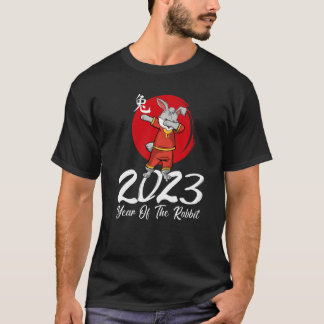 Camiseta Año De Conejo 2023 Chino Decoración Mens Wo