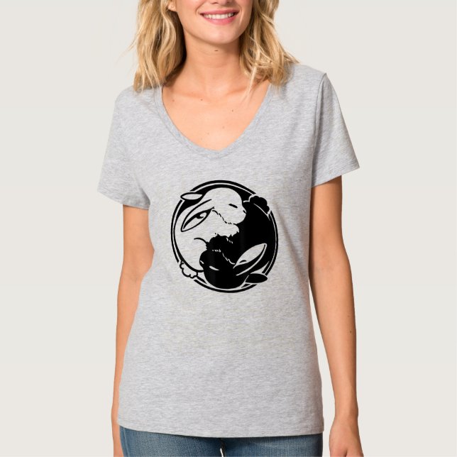Camiseta Año De Conejo De Yin Yang Feliz Año Nuevo Chino (Anverso)