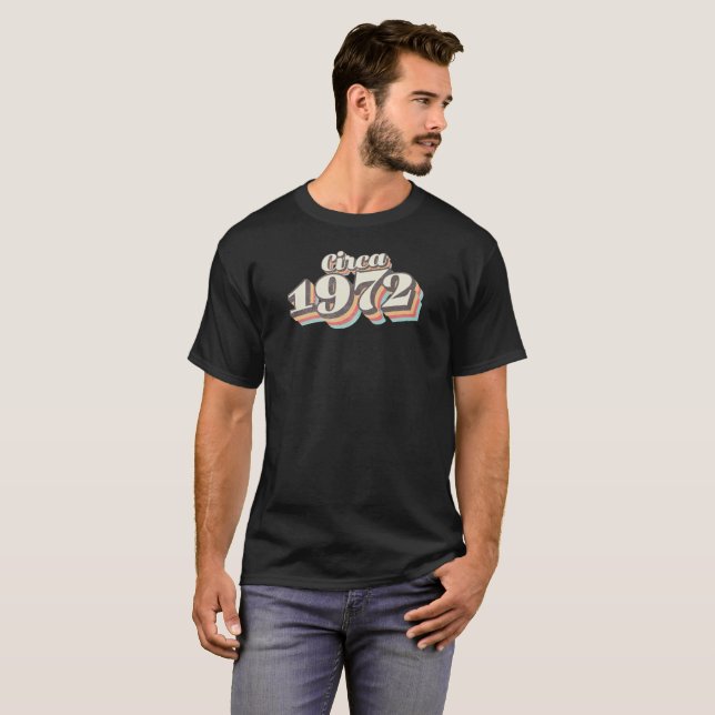 Camiseta Año de Cumpleaños - Alrededor de 1972 (Anverso completo)