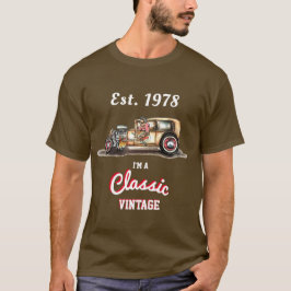 Camiseta Año de cumpleaños del coche HotRod clásico de Vint