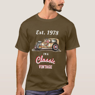 Camiseta Año de cumpleaños del coche HotRod clásico de Vint