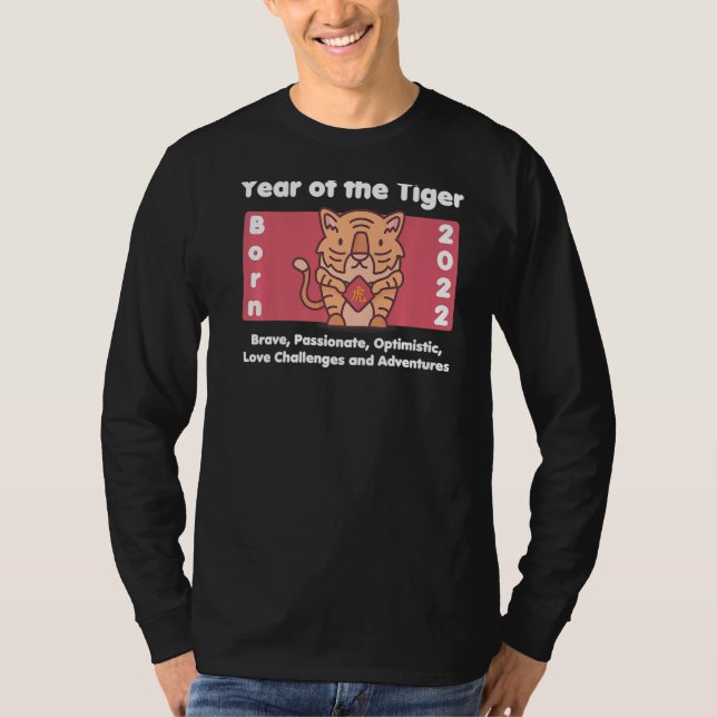 Camiseta Año de cumpleaños del tigre 2022 (Anverso)
