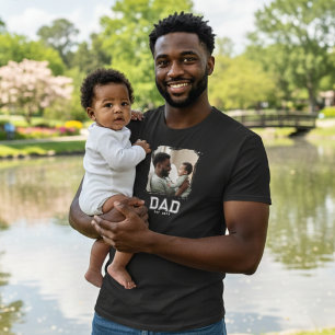 Camiseta Año de fundación del padre en negrita blanco y neg
