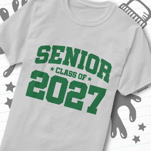 Camiseta Año de graduación Escuela Verde Clase de último añ