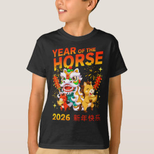 Camiseta Año de la Mujer del Caballo 2026 Ingot Año Nuevo C