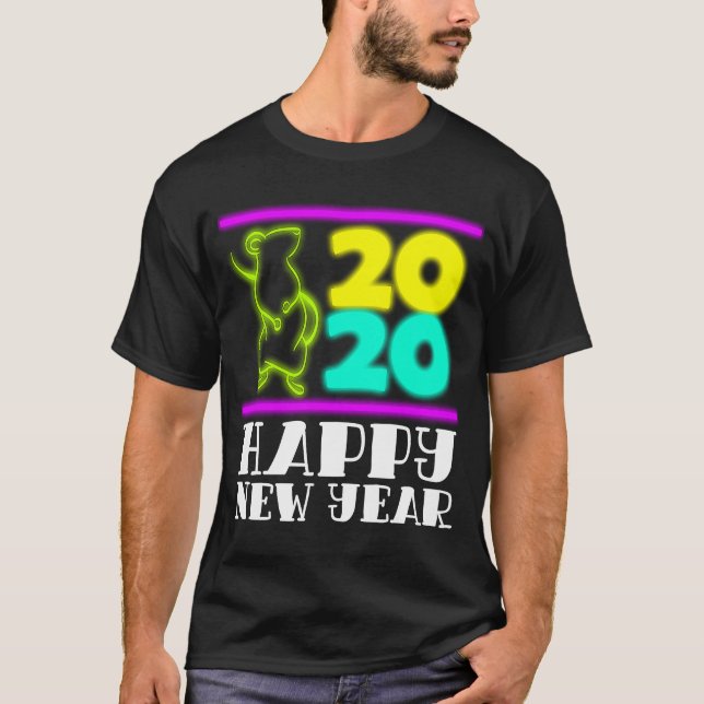 Camiseta Año de la Rata 2020 Año Nuevo chino Zodiaco (Anverso)