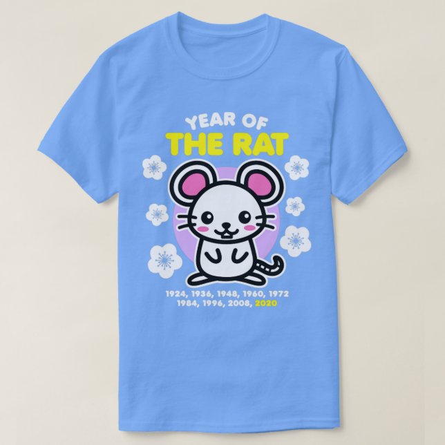 Camiseta Año de la Rata 2020 Feliz Año Nuevo Zodiaco Chino (Diseño del anverso)
