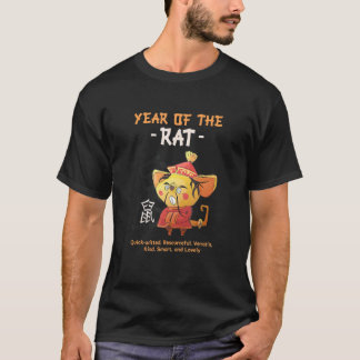 Camiseta Año De La Rata Rótulo De Animales Zodiacos Chinos