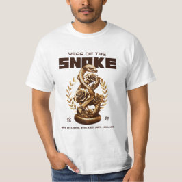 Camiseta Año De La Serpiente 2025 蛇 年 Curling Golden Snake
