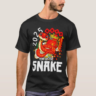 Camiseta Año de la Serpiente 2025 Año Nuevo Chino 2025 Rojo