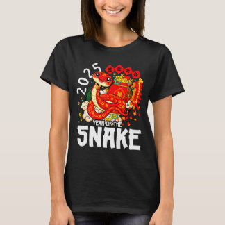 Camiseta Año de la Serpiente 2025 Año Nuevo Chino 2025 Rojo