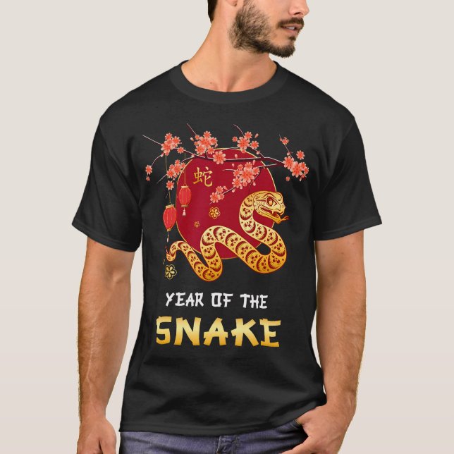 Camiseta Año De La Serpiente 2025 Año Nuevo Lunar Año Nuevo (Anverso)