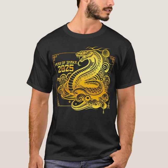 Camiseta Año De La Serpiente 2025 Zodiac Feliz Año Nuevo Ch (Anverso)