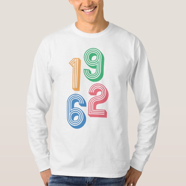 Camiseta Año de nacimiento - 1962 - regalo de cumpleaños nú (Anverso)