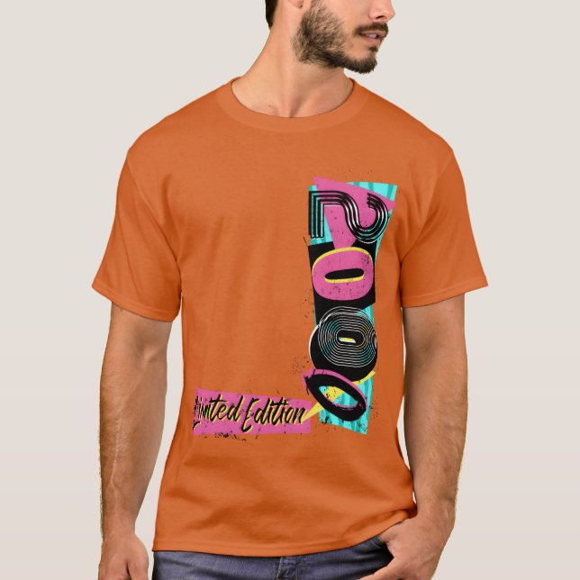 Camiseta Año de nacimiento 2000 cumpleaños 80s 90s Edición  (Anverso)