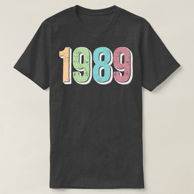 CAMISETA AÑO DE NACIMIENTO DE 1989 (Diseño del anverso)