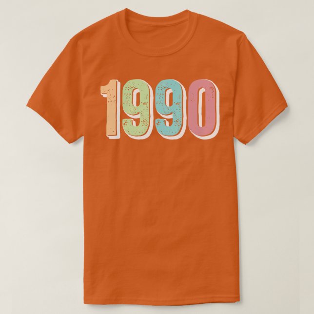 CAMISETA AÑO DE NACIMIENTO DE 1990 (Diseño del anverso)
