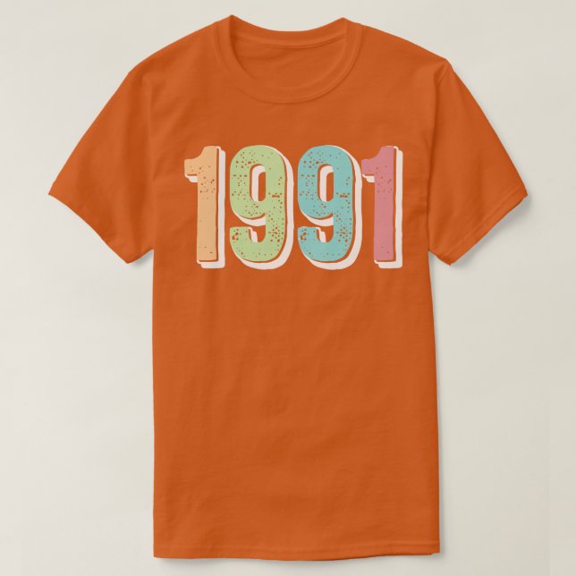 CAMISETA AÑO DE NACIMIENTO DE 1991 (Diseño del anverso)