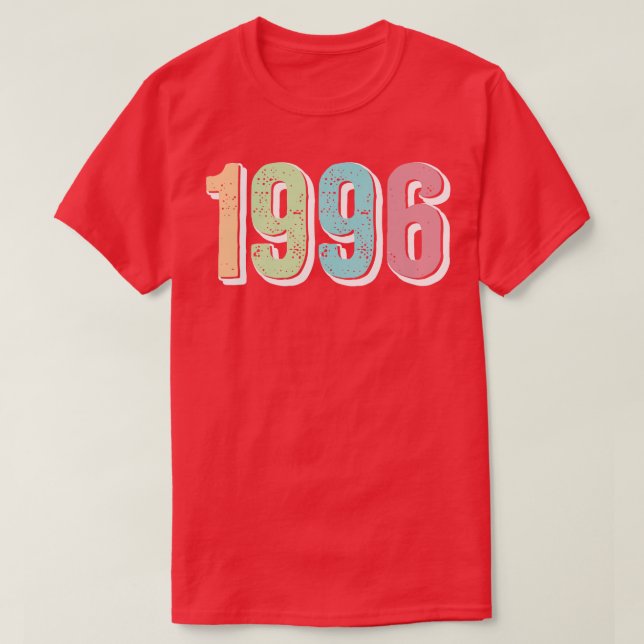 CAMISETA AÑO DE NACIMIENTO DE 1996 (Diseño del anverso)