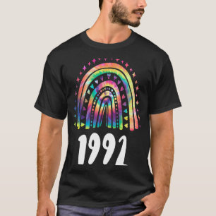 Camiseta Año De Nacimiento Del Arcoiris De Tie Dye 1992 Cum