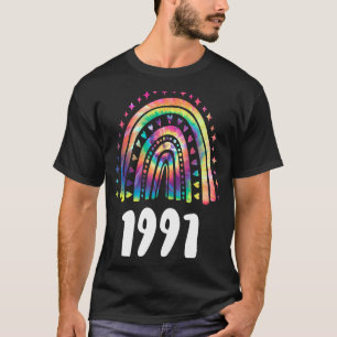 Camiseta Año De Nacimiento Del Arcoiris De Tie Dye 1997 Cum