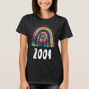 Camiseta Año De Nacimiento Del Arcoiris De Tie Dye 2004 Cum