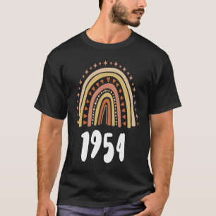 Camiseta Año De Nacimiento Del Arcoiris naranja 1954 Cumple