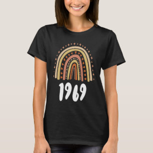 Camiseta Año De Nacimiento Del Arcoiris naranja 1969 Cumple