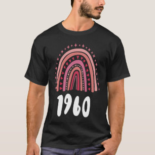Camiseta Año De Nacimiento Del Arcoiris Rojo 1960 Cumpleaño