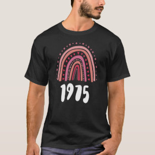 Camiseta Año De Nacimiento Del Arcoiris Rojo 1975 Cumpleaño