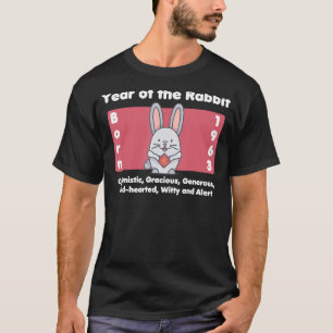 Camiseta Año de nacimiento del conejo 1 1963