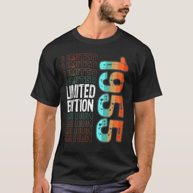 Camiseta Año de nacimiento retro vintage 1955 (Anverso)