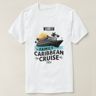 Camiseta Año de nombre personalizado de crucero caribeño fa